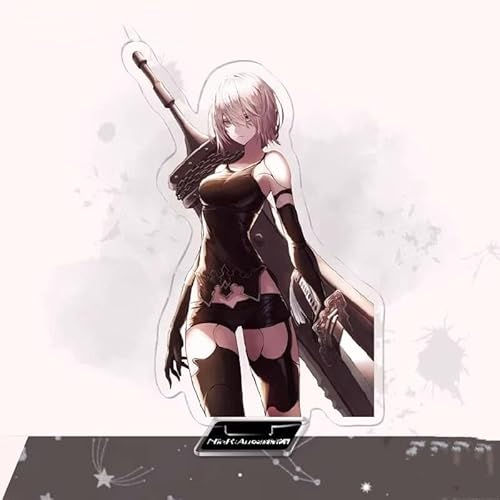 NieR ニーアオートマタ 2B アクリルスタンド 周辺 ヨルハ二号B型 全シリーズ アクリルフィギュア 全身 台座あり 萌えグッズ アニメ 周辺 コスプレ 道具 誕生日 プレゼント 非公式 (カラー（2）,16CM) [並行輸入品]