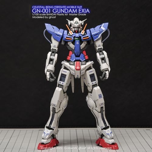 蛍光!! MG MGEX MGSD FM HiRM 1/100 ロボット MS 炎社ディテールアップ用水転写式デカール (MG 1/100 ガンダムエクシア用) [並行輸入品]