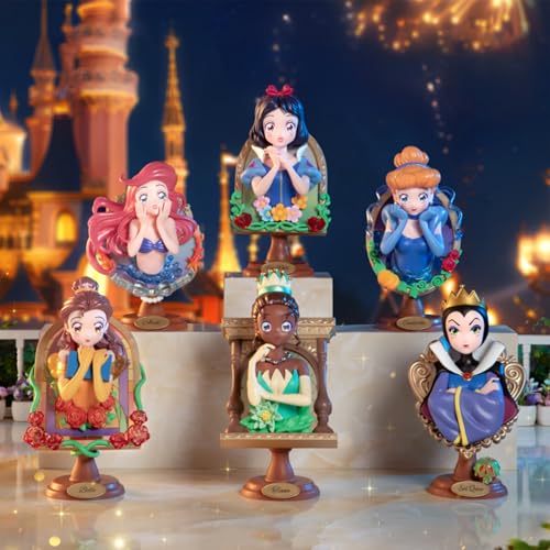 TOP TOY ディズニー(Disney)プリンセス 鏡のひみつ シリーズ【1ピース】ガチャガチャ ブラインドボックス フィギュア ソフビ PVC プレミアム おもちゃ 誕生日 プレゼント シンデレラ 白雪姫 アリエル キャラクターコレクター向け