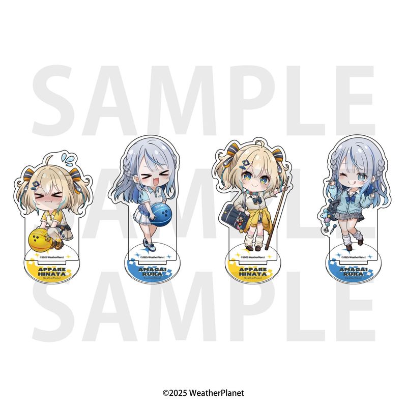 「10月中旬頃以降発送」WeatherPlanet×ラウンドワン トレーディングミニキャラアクリルスタンド 4種セット