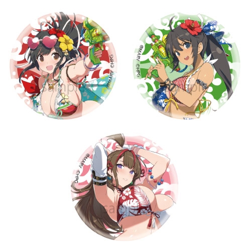 シノビマスター 閃乱カグラ NEW LINK 缶バッジ3個セット 画集描き下ろし水着Ver. [TOP]【催事商品】