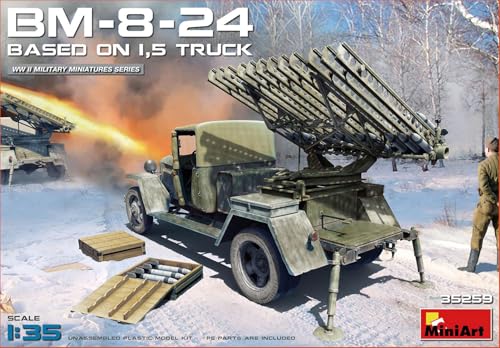ミニアート 1/35 WW.II ソビエト軍 1.5tトラック BM-8-24 カチューシャロケットランチャー搭載 プラモデル MA35259