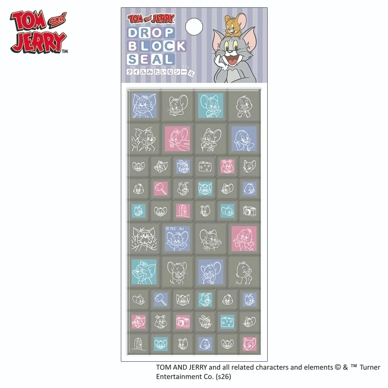 【在庫 】カミオジャパン トムとジェリー ライン ドロップブロックシール 【発送まで1週間程度かかる場合がございます】