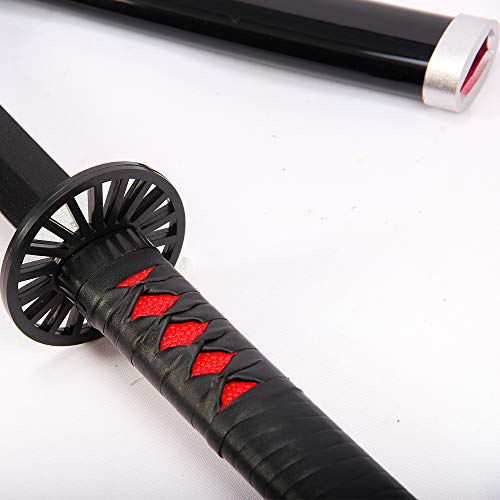 ASINKING 2022 新しい 鬼滅の刃 竈門炭治郎 刀 ABS 炭治郎 日輪刀 きめつのやいば かまど たんじろう にちりんとう 炭治郎の刀 コスプレ かたな 丹次郎 おもちゃ刀 丸形鞘 竹刃 鬼殺隊 木製 完成度高い 104cm 模造刀 模擬刀 剣 武器 (竈門炭治郎 全黑刃)