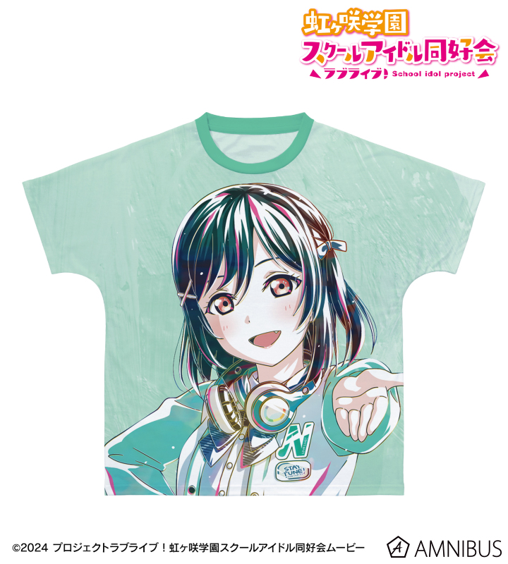 描き下ろし 三船栞子 ミラクル STAY TUNE！ Ani-Art フルグラフィックTシャツ