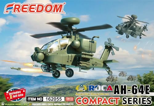 フリーダムモデルキット ノンスケール コンパクトシリーズ 中華民國 AH-64E アパッチ・ガーディアン 攻撃ヘリコプター プラモデル FRE162055