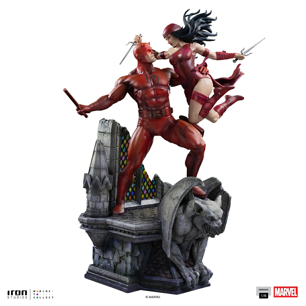 『マーベル』 【アイアン・スタジオ スタチュー】 「ジオラマ」 1/6スケール デアデビル＆エレクトラ［コミック］ (フィギュア)【クレジットカード決済限定】