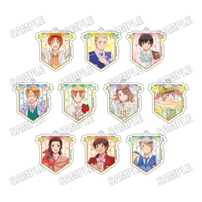 【グッズ-キーホルダー】アニメ「ヘタリア World★Stars」 描き下ろしアクリルキーホルダーコレクション【フラワーパレードver.】【再販】