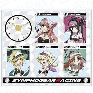 戦姫絶唱シンフォギアXV アクリルクロック マリア＆調＆切歌＆セレナ＆キャロル SYMPHOGEAR RACING ver.