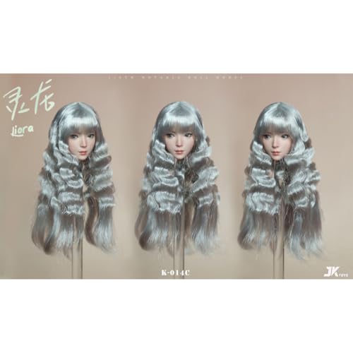 HiPlay JKTOYS 1/6 アジア女性ヘッド 霊龍 可動眼 K-014C ドール用 頭 塗装済み