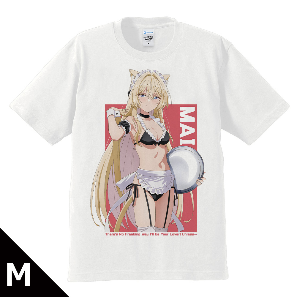 わたしが恋人になれるわけないじゃん、ムリムリ!（※ムリじゃなかった!?）_Mサイズ_Tシャツ 王塚 真唯 猫耳水着メイドver. 【描き下ろし】