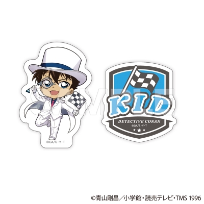 【グッズ-ステッカー】名探偵コナン ダイカットステッカー2枚セット チェッカーフラッグ② (怪盗 キッド)【再販】