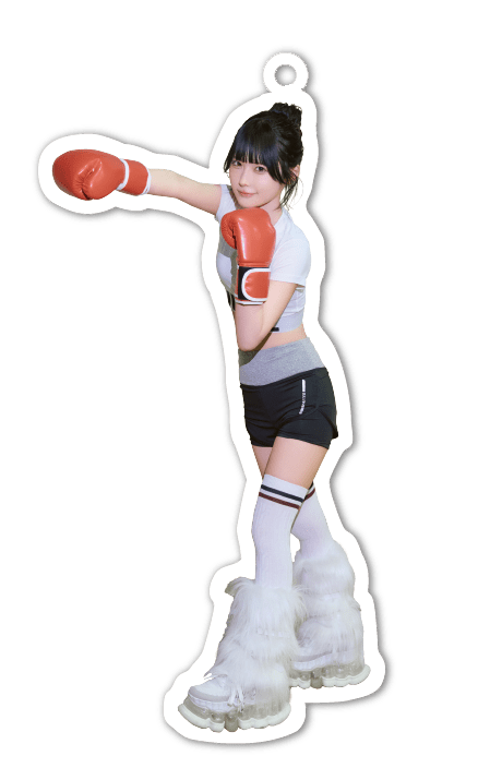 「きゅるりんってしてみて 5th Anniversary Photobook カワイイ・リアリズム」アクリルキーホルダー(逃げ水あむ・ソロ衣装)