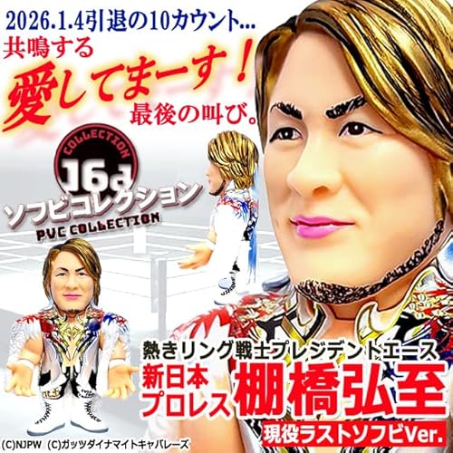 16dソフビコレクション新日本プロレス棚橋弘至 現役ラストソフビVer. プロレス フィギュア ジュウロクホウイ HAO Mr.IWGP