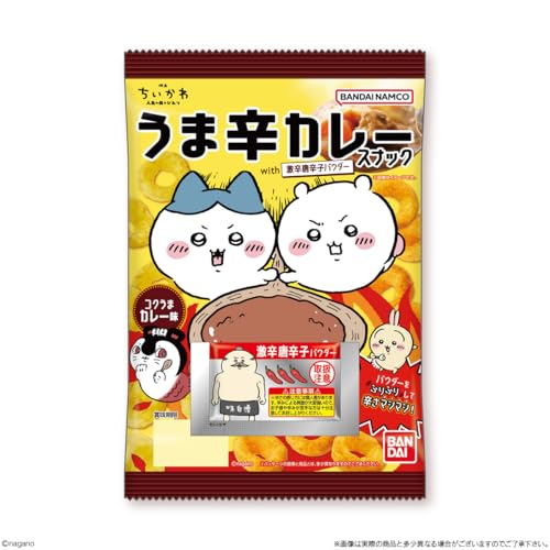 バンダイ(BANDAI) 映画ちいかわ うま辛カレースナック with 激辛唐辛子パウダー スナック菓子 食玩 【BOX販売/10個セット】