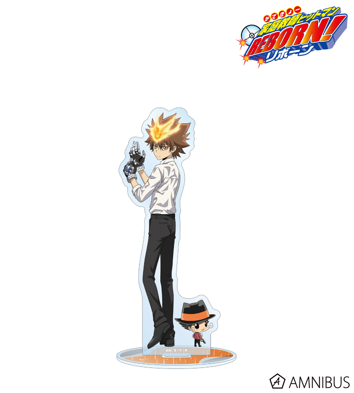 描き下ろし 沢田 綱吉&リボーン 戦う背中×雨ver. BIGアクリルスタンド