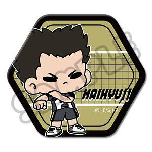 「ハイキュー！！」第9弾 六角形缶バッジ(mochocho) M-TH(鷲尾辰生)