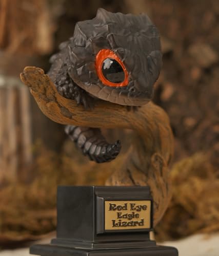 博物志 トカゲ物語 レッドアイアガマ グリーンイグアナ アルマジロトカゲ グリーンバシリスク フトアゴヒゲトカゲ アリソンアノール 台座付き 爬虫綱 12cm リアル フィギュア プラモデル 模型 オリジナル スタチュー コレクション 情景 プレゼント 装飾 撮影道具 インテリア 置物 (レッドアイアガマ)