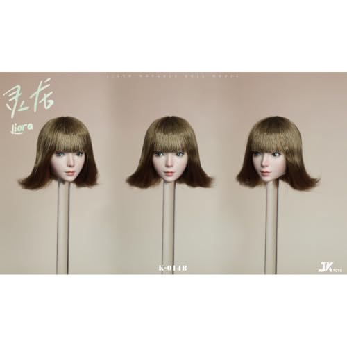 HiPlay JKTOYS 1/6 アジア女性ヘッド 霊龍 可動眼 K-014B ドール用 頭 塗装済み