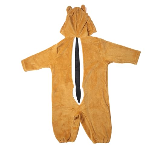 ディズニー デール 着ぐるみ フード付き もこもこフリース 95