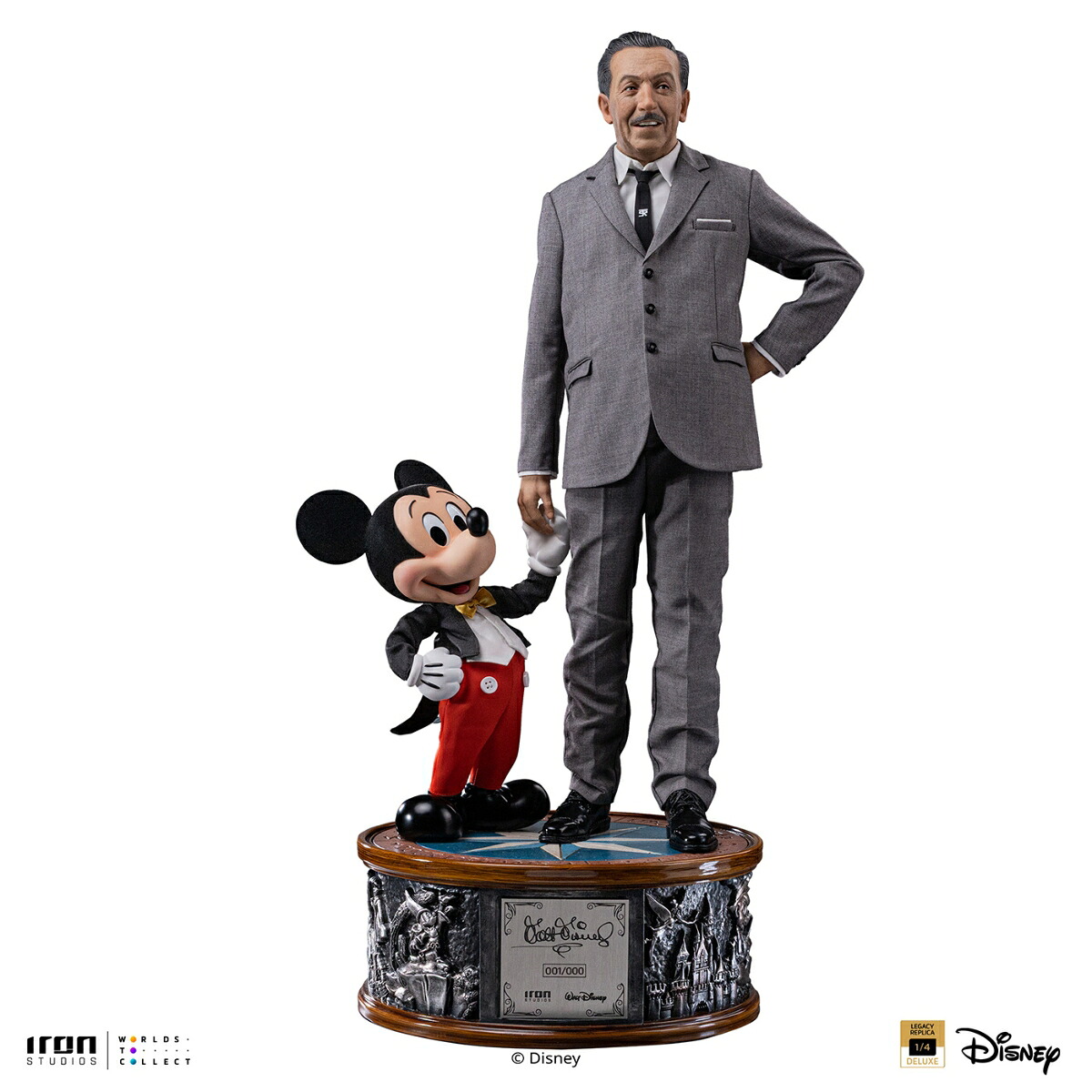 『ディズニー』 【アイアン・スタジオ スタチュー】 「デラックス・レガシーレプリカ・シリーズ」 1/4スケール ウォルト・ディズニー&ミッキーマウス (フィギュア)【クレジットカード決済限定】