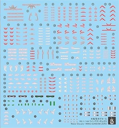 (RG 1/144 ウイングガンダムゼロ用) HG RG MG PG RE HiRM ロボット プラモデル用水転写式デカール [並行輸入品]