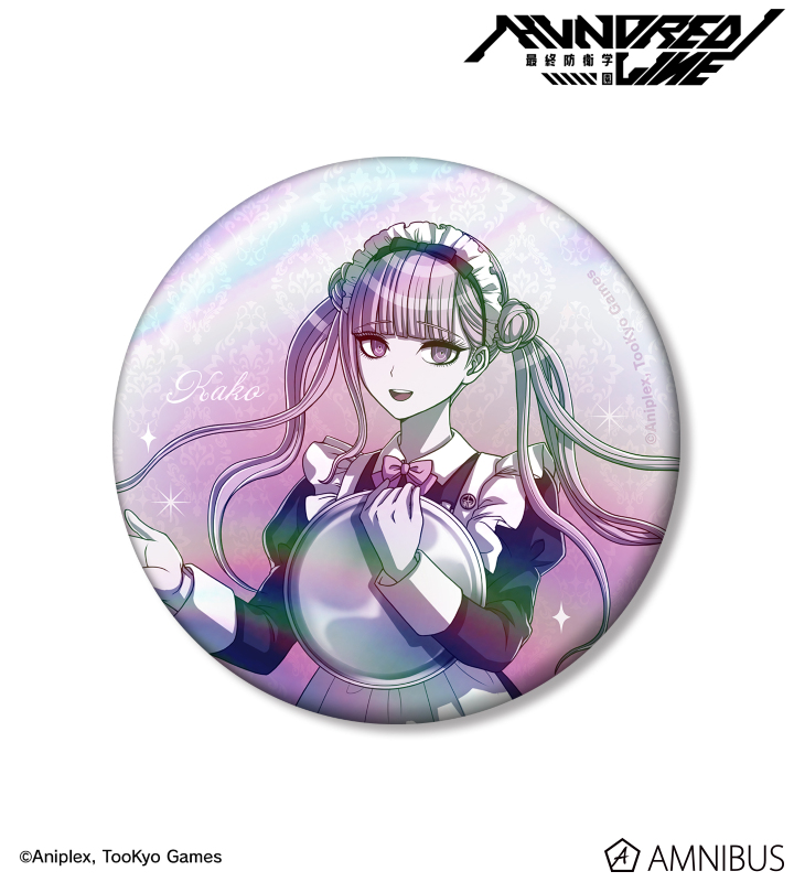 描き下ろし 九十九過子 メイドver. 75mmオーロラ缶バッジ