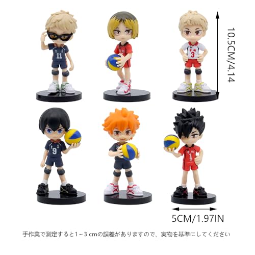6個セット ハイキュー 人形モデル アニメキャラクターフィギュア 掛件 装飾品 誕生日 小道具 かわいい グッズ