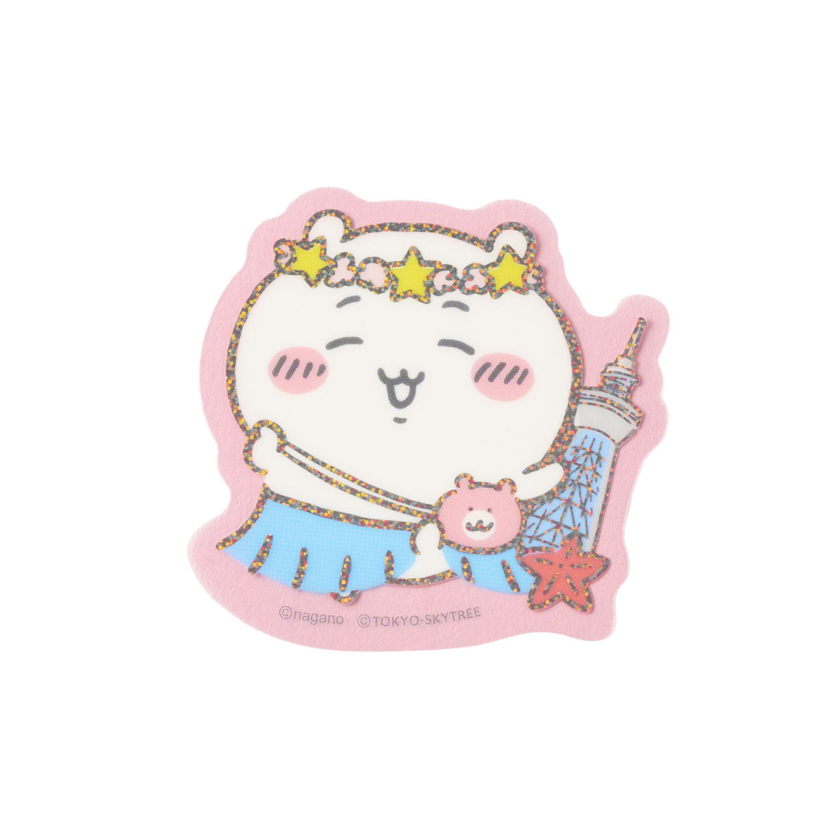 ちいかわ ちいかわ☆星ふるスカイツリー(R)とひみつの島 スマホに貼れるサイズのクリアステッカー(ちいかわ)