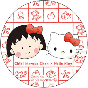 ちびまる子ちゃん×サンリオキャラクターズ ステッカー(まる子/ハローキティ)