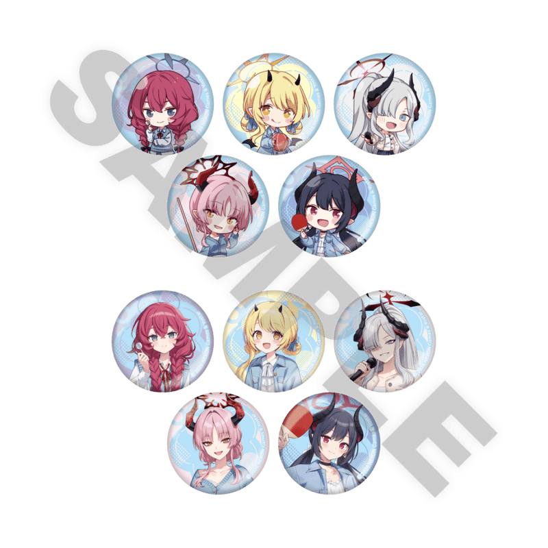 「9月中旬頃以降発送」ブルーアーカイブ×ラウンドワン グリッター缶バッジ コンプリートセット【EC販売】