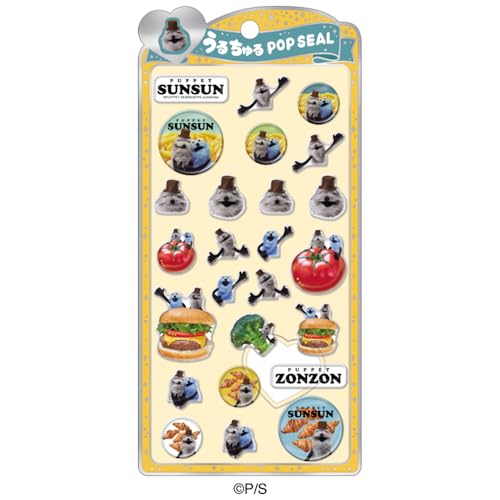 クラックス CRUX うるちゅる ポップシール パペットスンスン ゾンゾン ぷっくり 立体 スマホデコ 推し活 129414