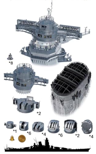 バンカースタジオ 1/700 日本海軍 戦艦 武蔵用ディテールアップセットA 1944年 バリューパック (ピットロード用) プラモデル用パーツ BSTIJN70110A