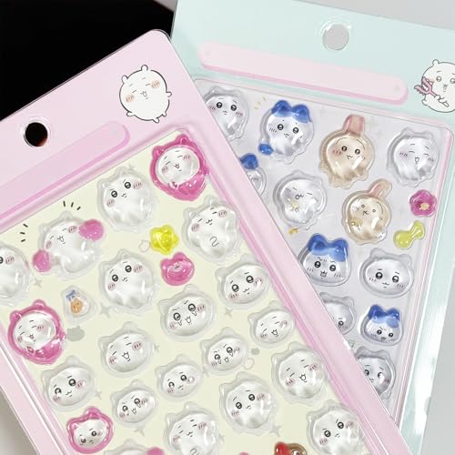 3Dシール ぷくぷく【4枚セット】ステッカー 実心 可愛い 立体 透明 エポキシ樹脂 手帳用 ノート用 水筒用 封筒装飾用 スマホ飾り用 DIY用 手芸用品 女の子