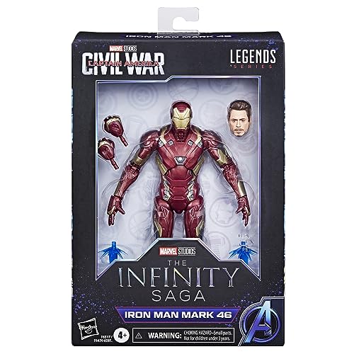 ハズブロ(HASBRO) MARVEL ハズブロ マーベルレジェンド・シリーズ アイアンマン マーク46, インフィニティ・サーガ シビル・ウォー/キャプテン・アメリカ 6インチ サイズ アクションフィギュア, マーベルレジェンド アクションフィギュア F6517 正規品