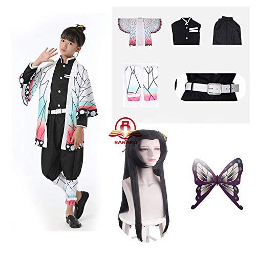 Ranako 子供用 鬼滅の刃 胡蝶カナエ 鬼殺の剣 コスプレ衣装 cosplay プレゼント 変装 クリスマス ハロウィン 仮装 コスチューム 福袋 ギフト 子供の日