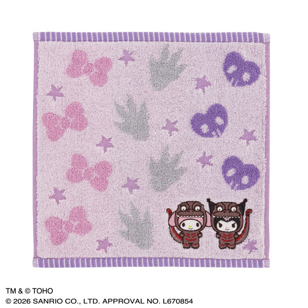 GODZILLA ・SANRIO CHARACTERS 刺繍ミニタオル(MM・KU)[東宝]《発売済・在庫品》
