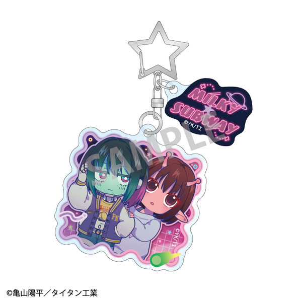 銀河特急 ミルキー☆サブウェイ ダブルパーツアクリルキーホルダー チハル&マキナ 描き起こし第2弾