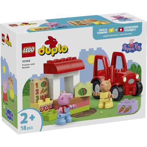 レゴ(LEGO) デュプロ ペッパピッグ トラクターでしゅっぱつ！ペッパピッグのマーケット おもちゃ 玩具 誕生日 プレゼント ブロック 知育 男の子 女の子 子供 1歳半 2歳 4歳 幼児 動物 生き物 ゲーム 10468