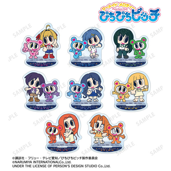 ぴちぴちピッチ_ANGEL BLUEコラボ トレーディングアクリルスタンド(1BOX 8個入り)(単位/コンプリートBOX)