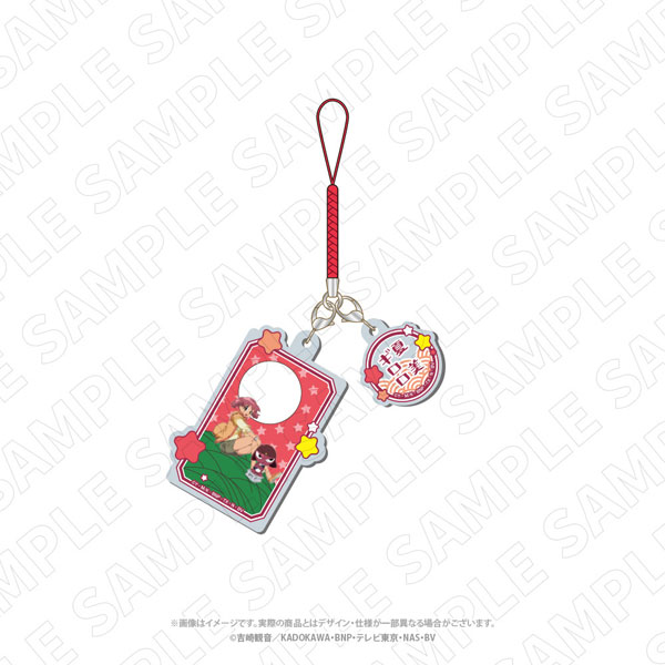 キャラディショナルトイ ケロロ軍曹 花札柄アクリル根付ストラップ(ギロロ・夏美)
