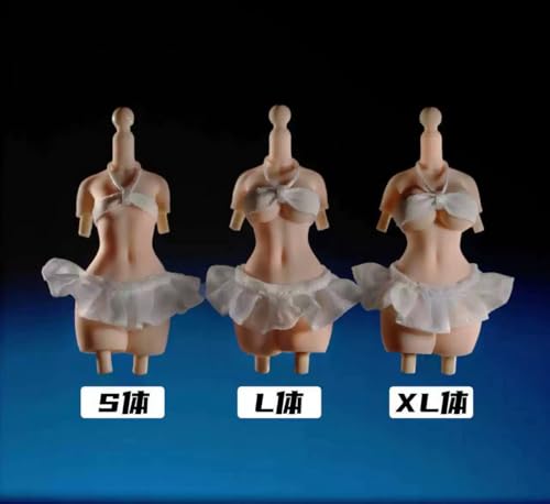 1/12 骸体 フレームボディ可動素体 シリコン肌 13+可動箇所 3MIM汎用ジョイント S/L/XL体型 クリエイター向け基本美術素体 シームレス素体 ボディ アクションフィギュア 置物 おもちゃ プレゼント (白服＋黒服, S) [並行輸入品]