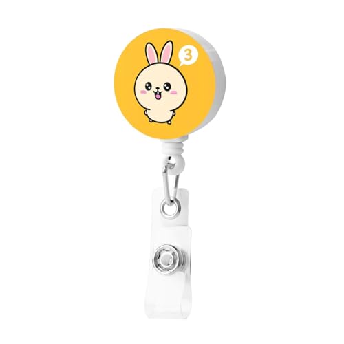吊り下げ式名札リール ちいかわ 名札リール、クリップ式リール、伸縮式キーホルダー、Idカードリール、ネックストラップ、クリップ式チェストストラップ。看護師idカード、社員証、名札、定期券ホルダーなどに最適。紛失防止、伸縮式、最大長さ58cm