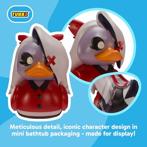 TUBBZ Mini:Hazbin Hotel - Vaggie Cosplay Rubber Duck ビニールフィギュア - ヘラバースファンのための公式コレクタブル。