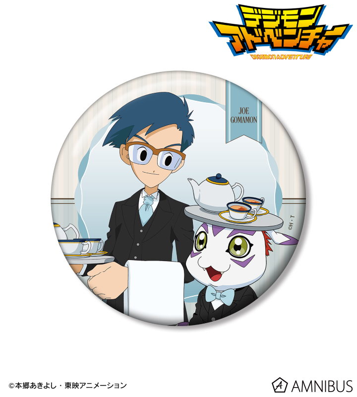 描き下ろし 城戸丈&ゴマモン メイド&執事ver. 100mm缶バッジ