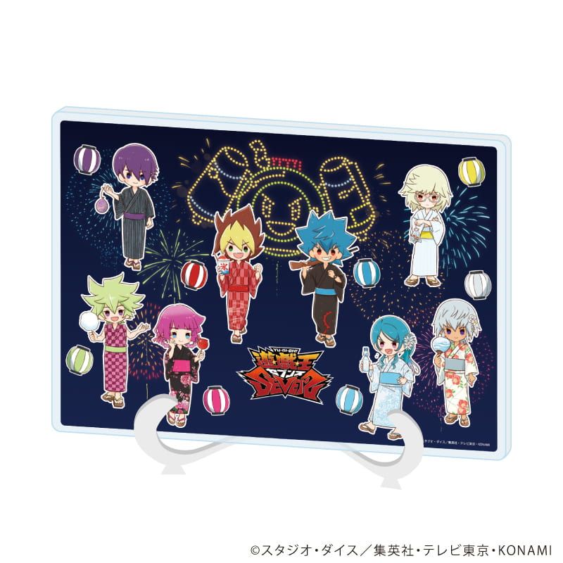 アクリルアートボード(A5サイズ)「遊☆戯☆王SEVENS」03/夏祭りver. 集合デザイン(グラフアートイラスト)