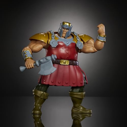 Masters of The Universe Origins アクションフィギュア デラックス ラムマン 200X カートゥーンコレクション、5.5インチ 1980年代テレビ人間虐殺ヒーロー、詳細デザイン