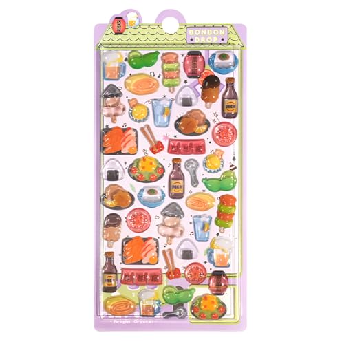 [Miflaier]3Dぷくぷくシール 立体ちいかわ 多用途DIYキット ウォーターボトル スクラップブック用 環境に優しいPVC素材 プレゼント包装可能 季節限定デザイン 日本式インテ