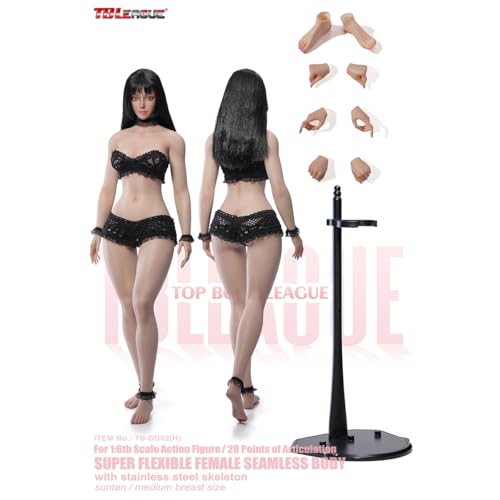 HiPlay TBLeague 1/6 女性 素体 シームレス素体 足取れる TB-DD02H サンタン肌 ヘッド付き ボディ フィギュア 超可動