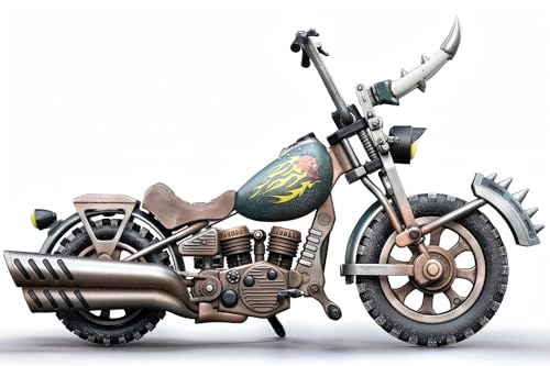 JOYTOY アクションフィギュア ビークル – ダークソース サンレハのカルトヘルウォーカー H-20、1/18スケール ポスト黙示録的なオートバイディスプレイコレクション-JT3136